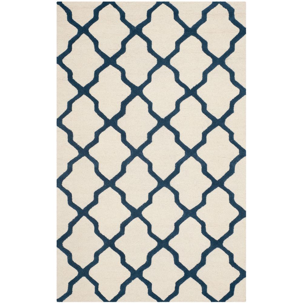 CAMBRIDGE, IVORY / NAVY, 5' X 8', Area Rug, CAM121Z-5