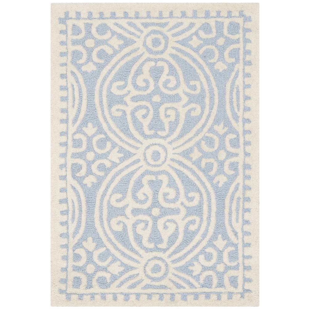 CAMBRIDGE, LIGHT BLUE / IVORY, 2' X 3', Area Rug, CAM123A-2