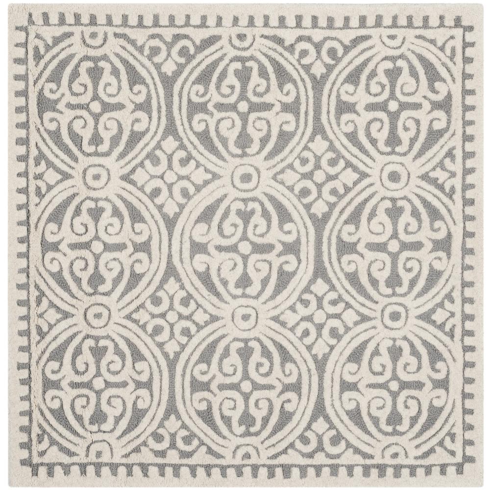 CAMBRIDGE, SILVER / IVORY, 4' X 6', Area Rug, CAM123D-4