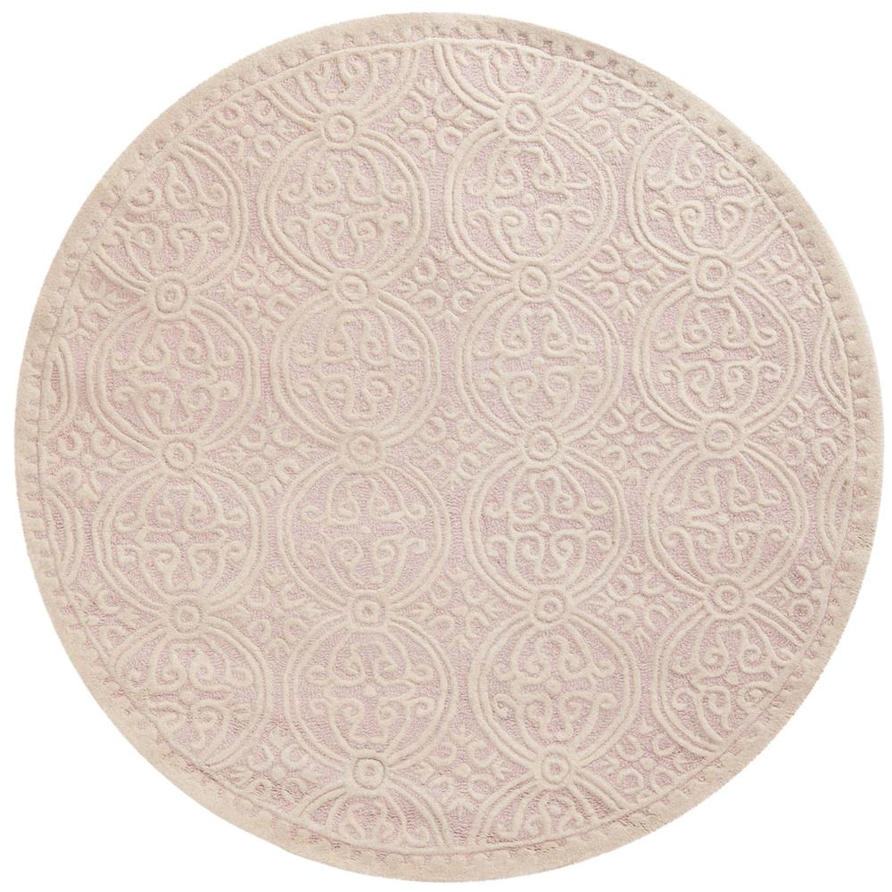 CAMBRIDGE, LIGHT PINK / IVORY, 4' X 4' Round, Area Rug, CAM123M-4R