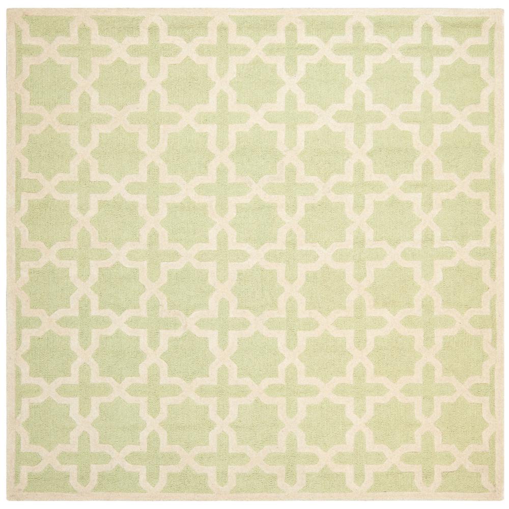 CAMBRIDGE, LIGHT GREEN / IVORY, 6' X 6' Square, Area Rug, CAM125B-6SQ