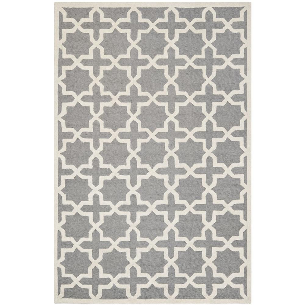 CAMBRIDGE, SILVER / IVORY, 6' X 9', Area Rug, CAM125D-6