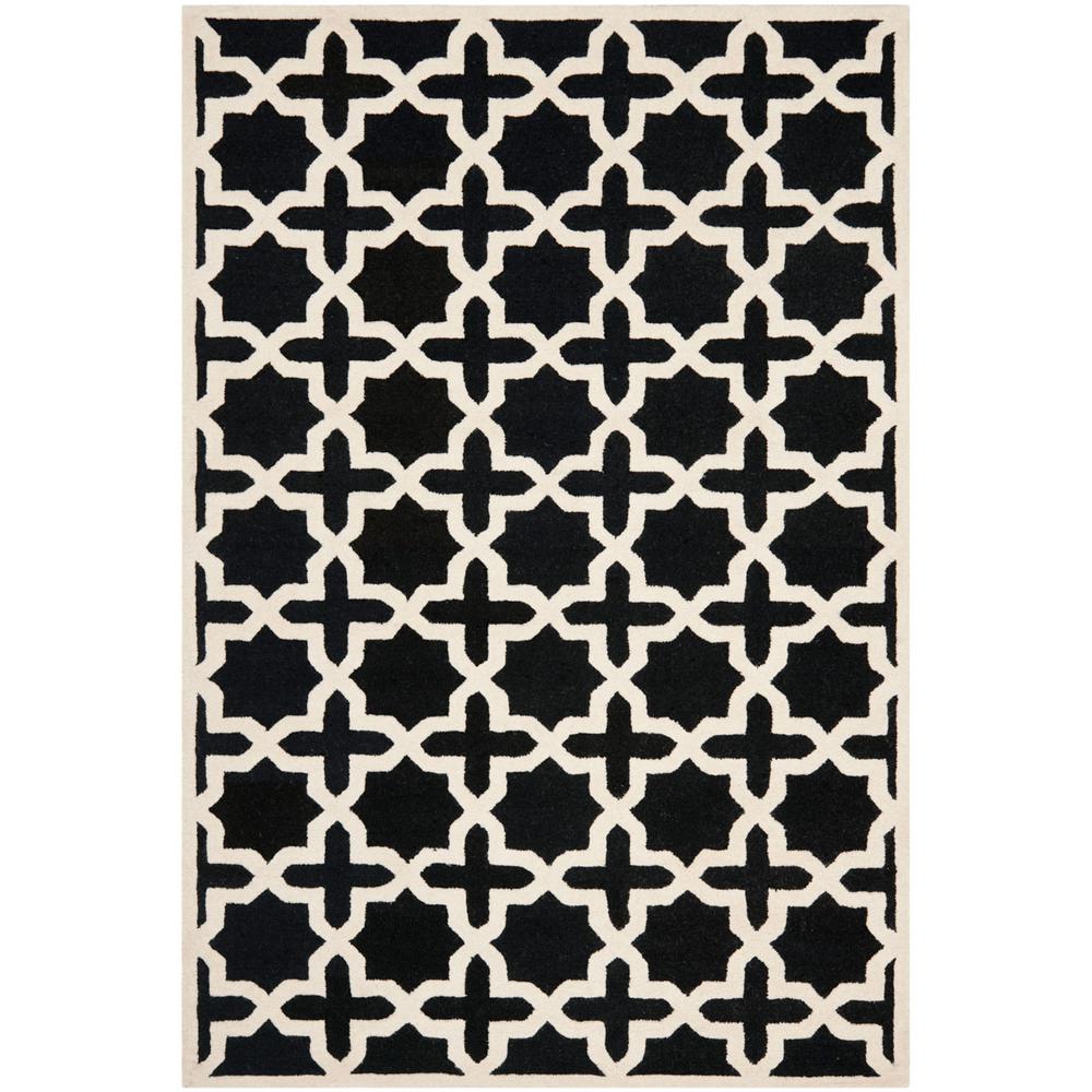 CAMBRIDGE, BLACK / IVORY, 6' X 9', Area Rug, CAM125E-6