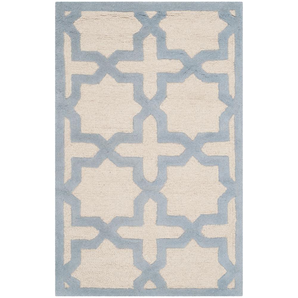 CAMBRIDGE, IVORY / LIGHT BLUE, 2'-6" X 4', Area Rug, CAM125F-24