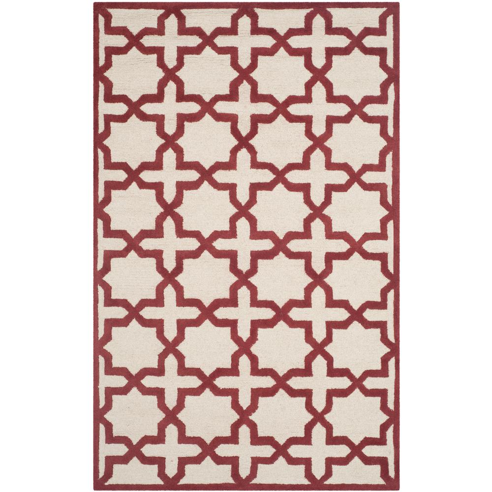 CAMBRIDGE, IVORY / RUST, 5' X 8', Area Rug, CAM125I-5