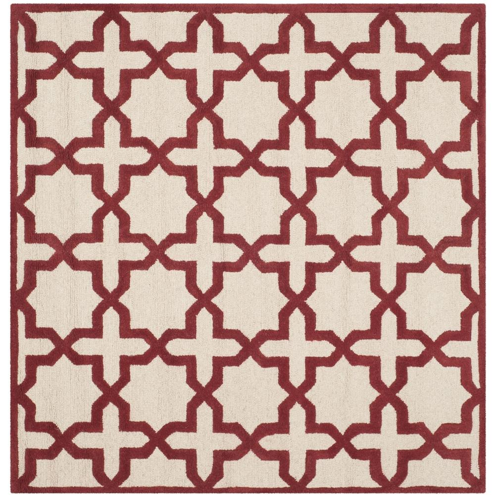 CAMBRIDGE, IVORY / RUST, 6' X 6' Square, Area Rug, CAM125I-6SQ