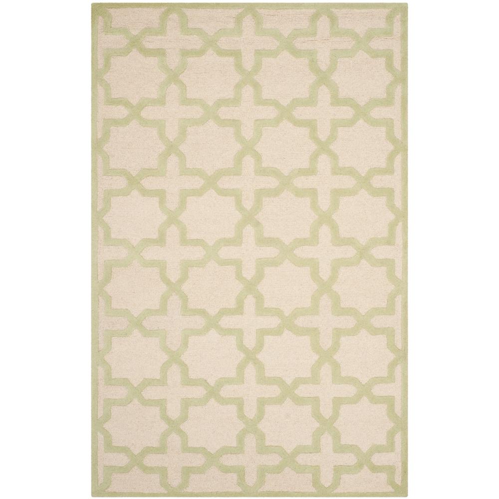 CAMBRIDGE, IVORY / LIGHT GREEN, 5' X 8', Area Rug, CAM125N-5