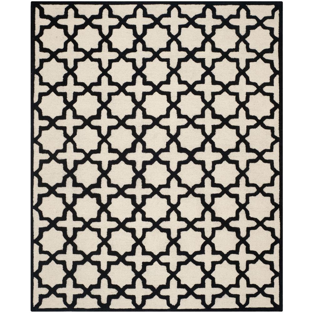 CAMBRIDGE, IVORY / BLACK, 8' X 10', Area Rug, CAM125W-8