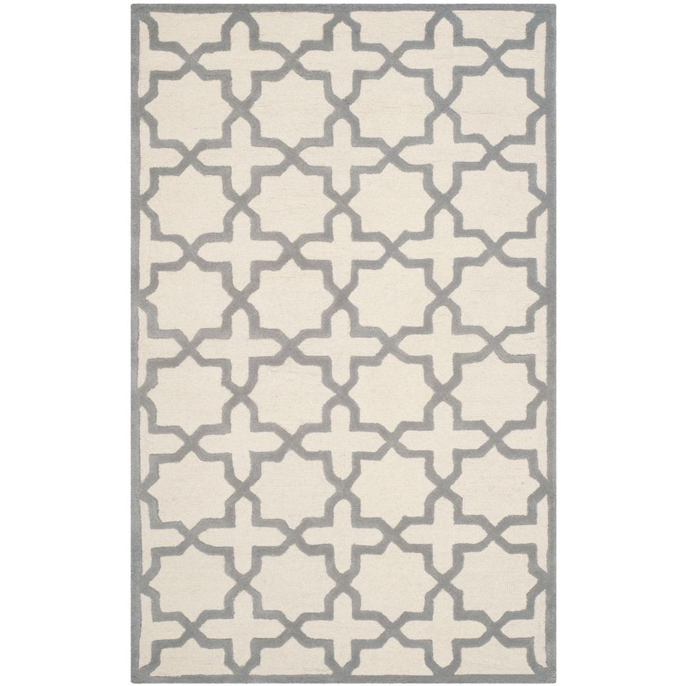 CAMBRIDGE, IVORY / SILVER, 5' X 8', Area Rug, CAM125Y-5