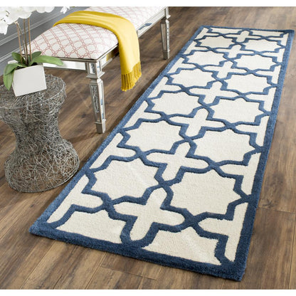 CAMBRIDGE, IVORY / NAVY, 2'-6" X 8', Area Rug, CAM125Z-28