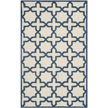CAMBRIDGE, IVORY / NAVY, 5' X 8', Area Rug, CAM125Z-5