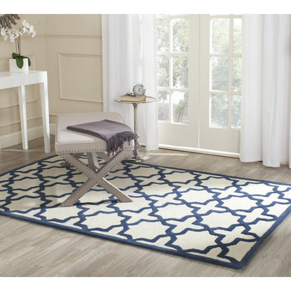 CAMBRIDGE, IVORY / NAVY, 5' X 8', Area Rug, CAM125Z-5