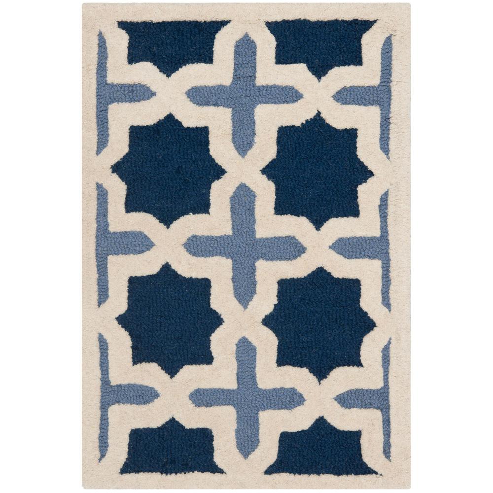 CAMBRIDGE, BLUE / IVORY, 2' X 3', Area Rug, CAM127A-2