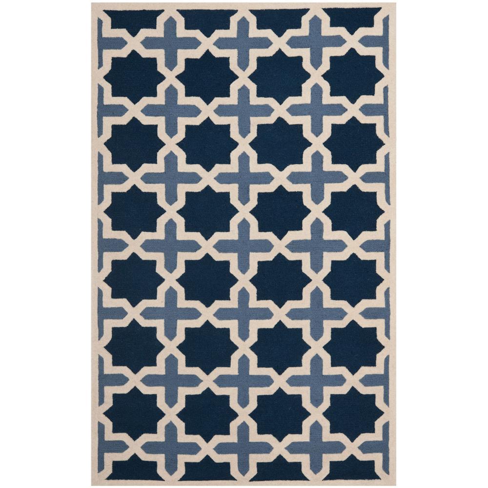 CAMBRIDGE, BLUE / IVORY, 5' X 8', Area Rug, CAM127A-5