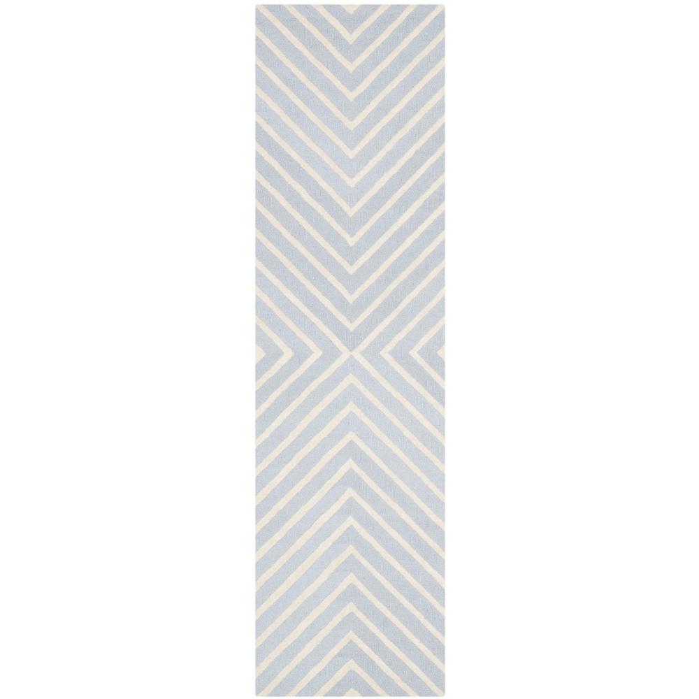 CAMBRIDGE, LIGHT BLUE / IVORY, 2'-6" X 8', Area Rug, CAM129A-28