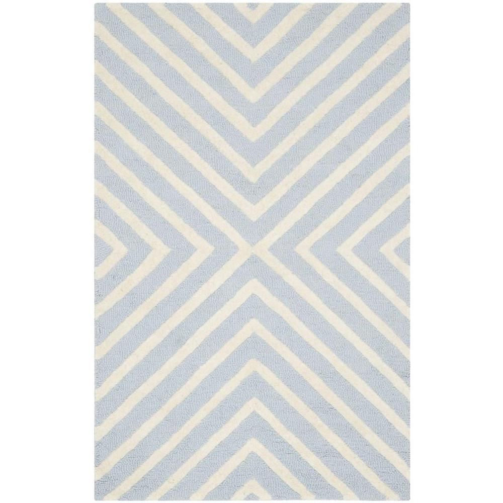 CAMBRIDGE, LIGHT BLUE / IVORY, 3' X 5', Area Rug, CAM129A-3