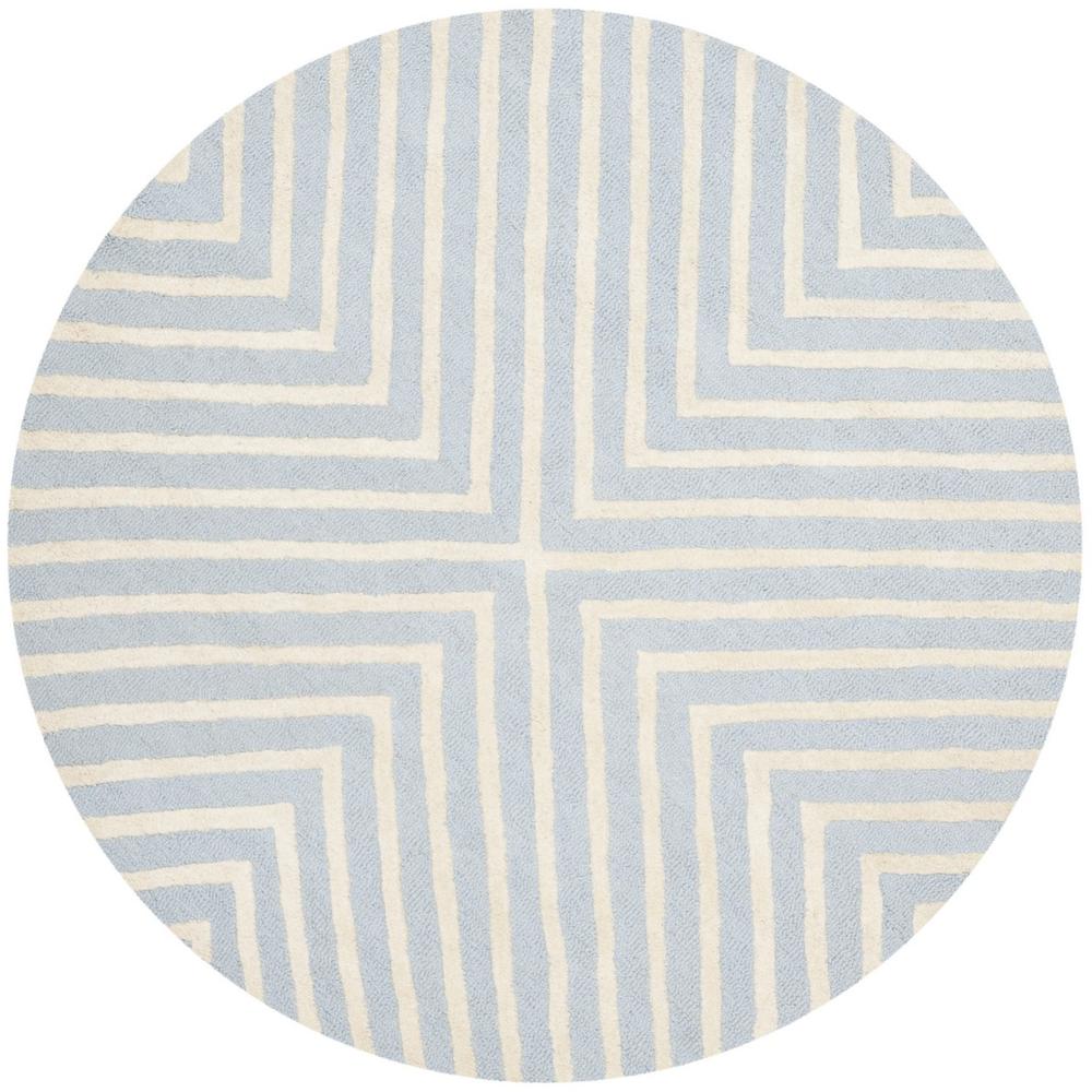 CAMBRIDGE, LIGHT BLUE / IVORY, 4' X 4' Round, Area Rug, CAM129A-4R