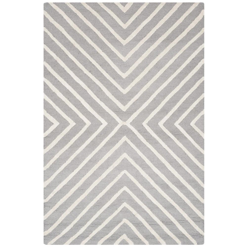 CAMBRIDGE, SILVER / IVORY, 4' X 6', Area Rug, CAM129D-4