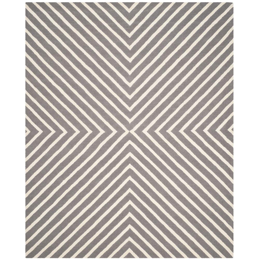 CAMBRIDGE, DARK GREY / IVORY, 8' X 10', Area Rug, CAM129X-8