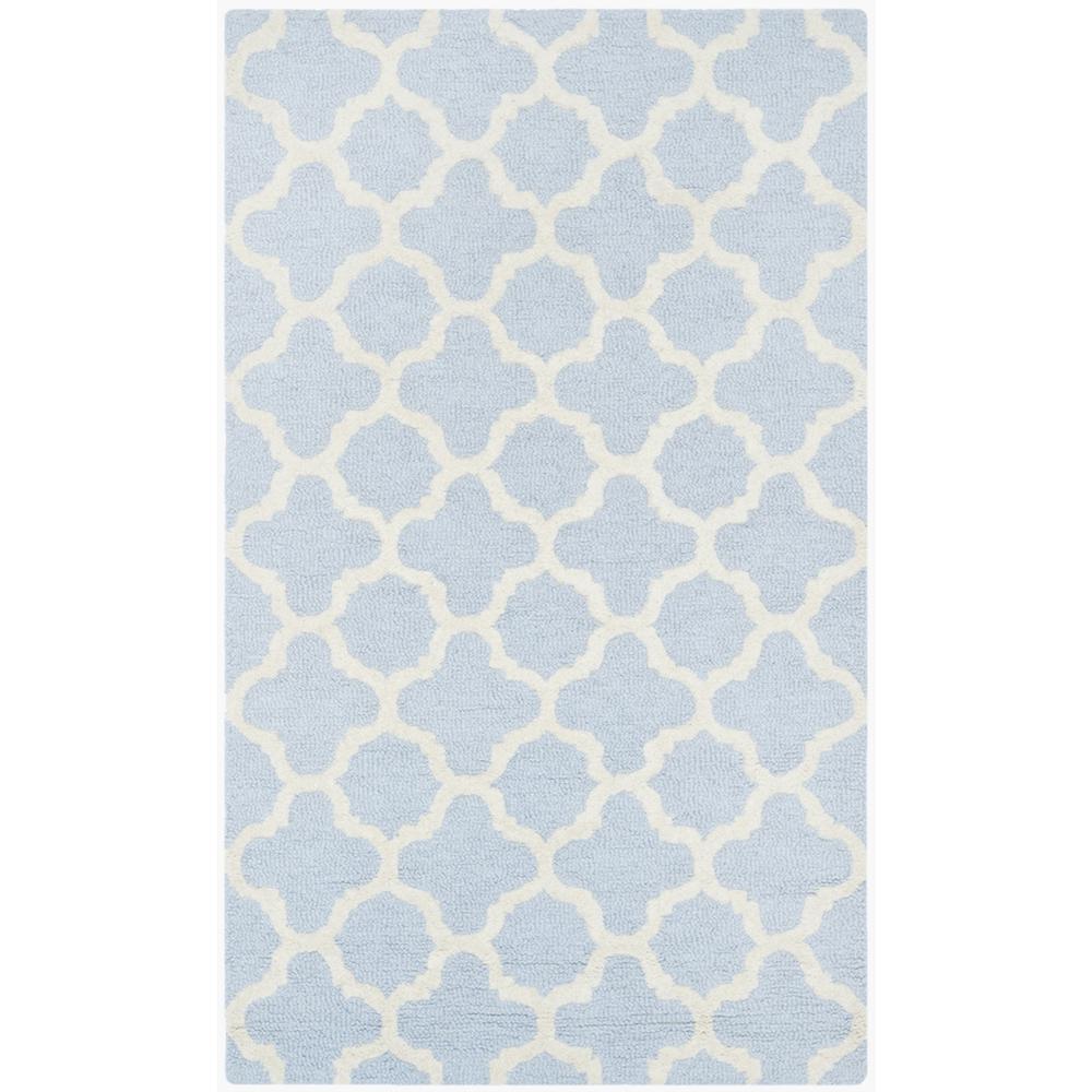 CAMBRIDGE, LIGHT BLUE / IVORY, 3' X 5', Area Rug, CAM130A-3