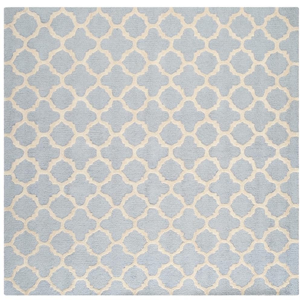 CAMBRIDGE, LIGHT BLUE / IVORY, 4' X 4' Square, Area Rug, CAM130A-4SQ