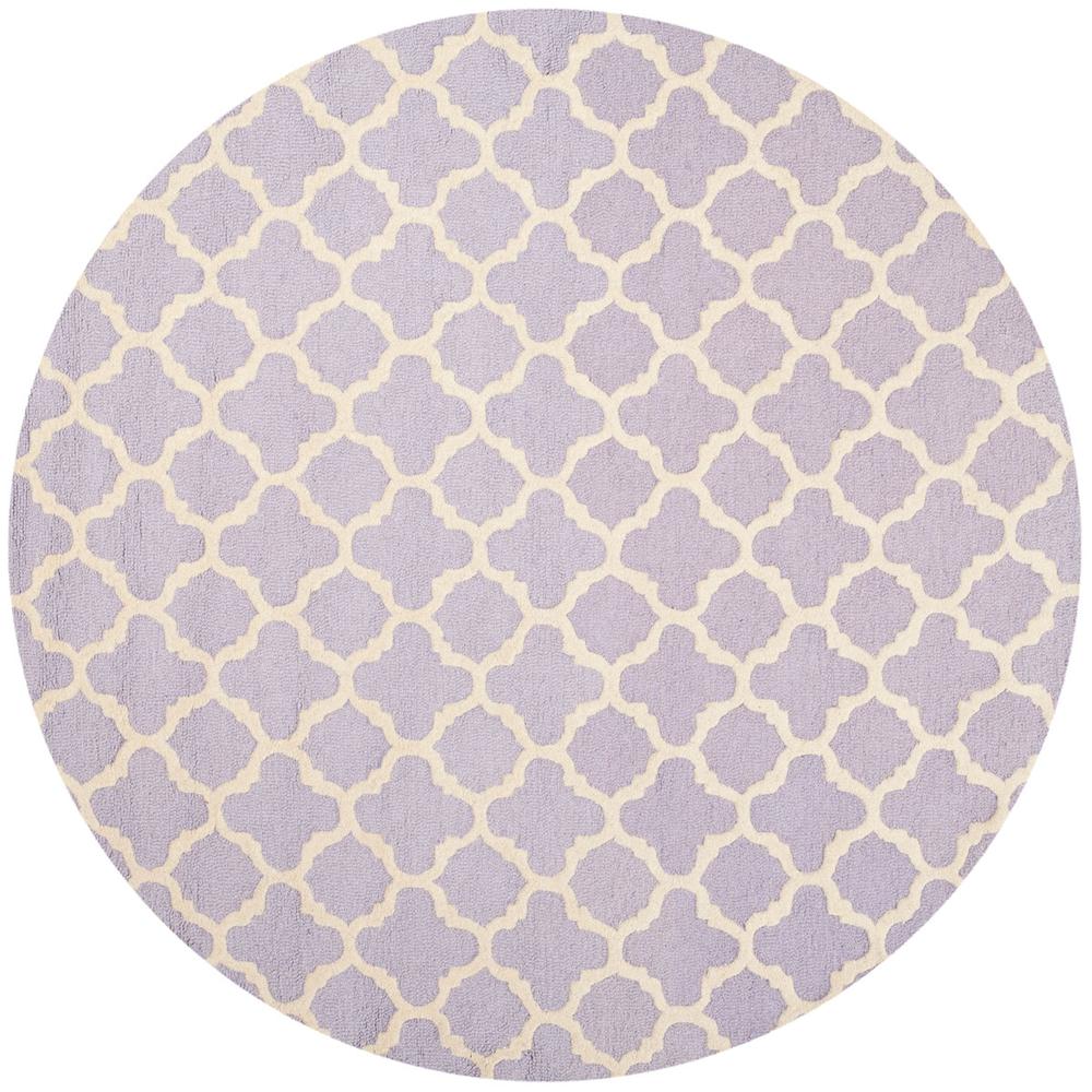 CAMBRIDGE, LAVANDER / IVORY, 6' X 6' Round, Area Rug, CAM130C-6R