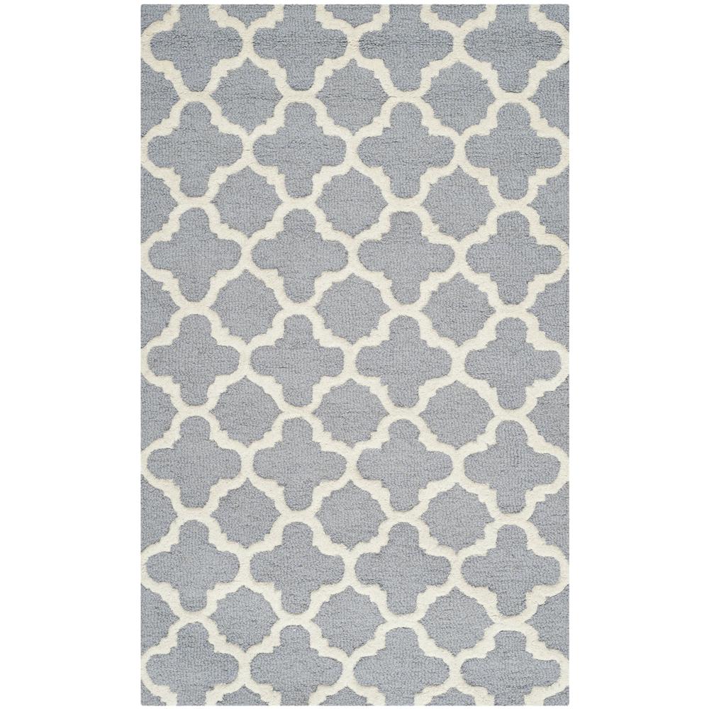 CAMBRIDGE, SILVER / IVORY, 3' X 5', Area Rug, CAM130D-3