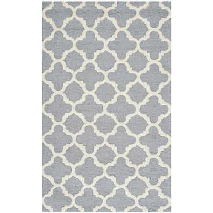 CAMBRIDGE, SILVER / IVORY, 3' X 5', Area Rug, CAM130D-3