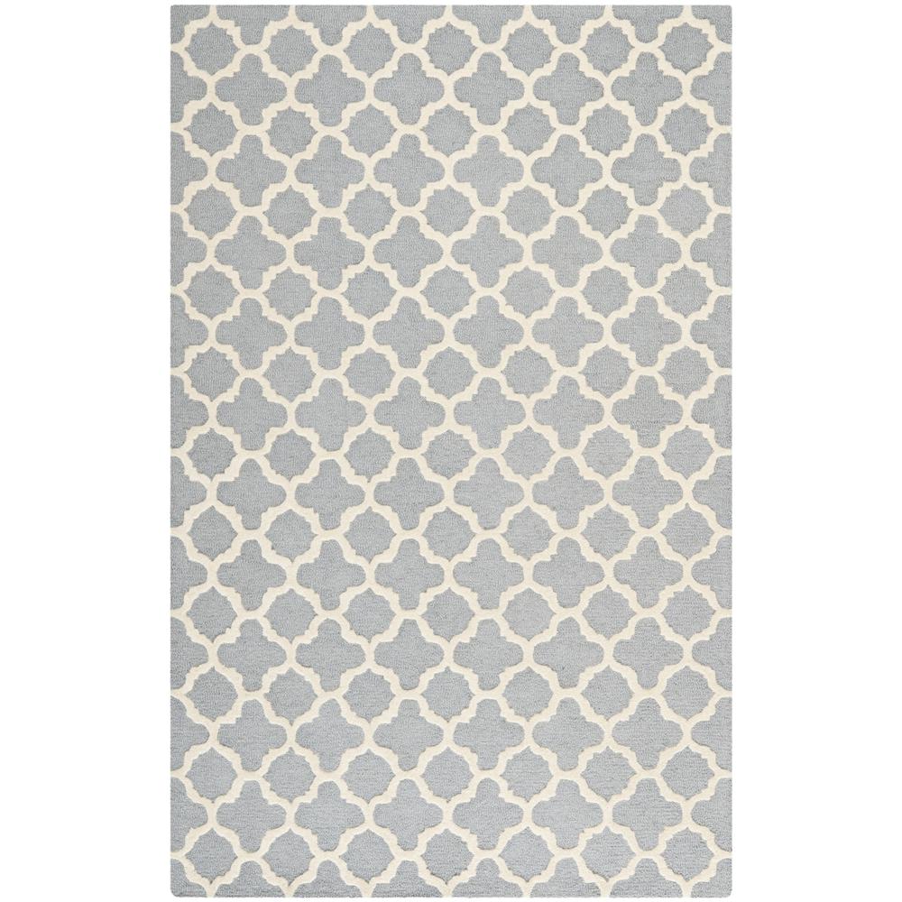 CAMBRIDGE, SILVER / IVORY, 4' X 6', Area Rug, CAM130D-4