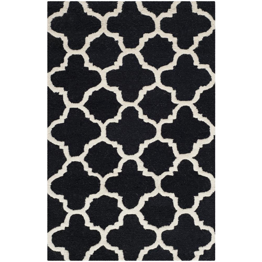 CAMBRIDGE, BLACK / IVORY, 2' X 3', Area Rug, CAM130E-2