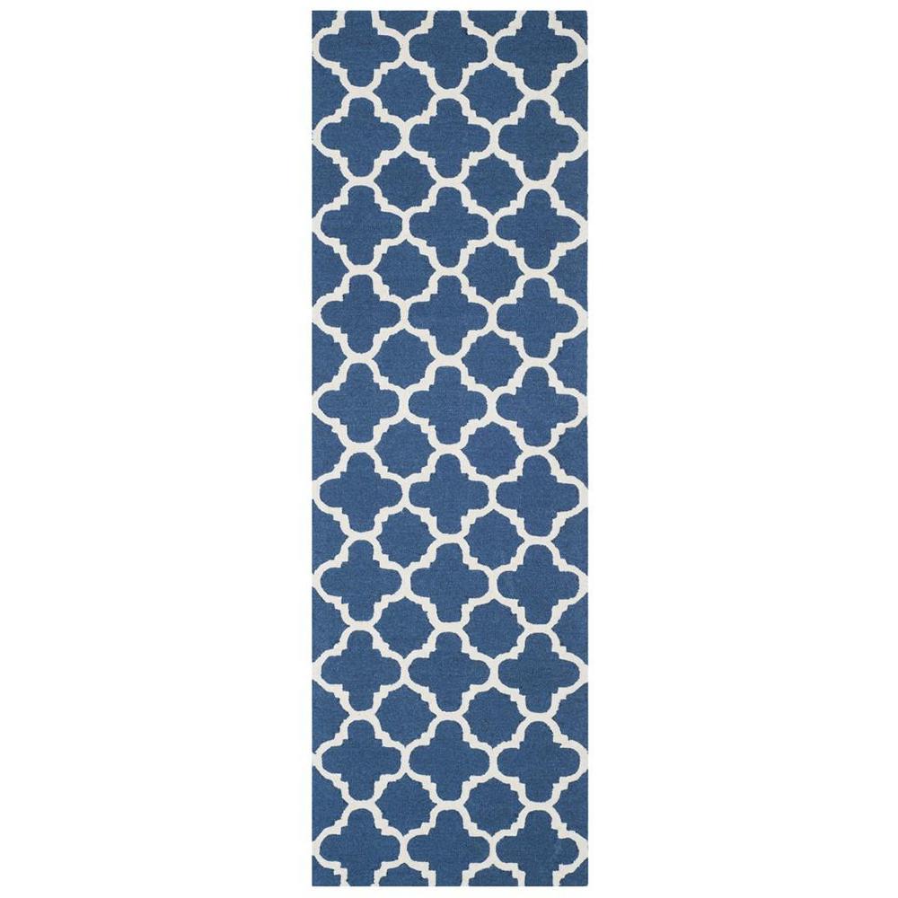 CAMBRIDGE, NAVY / IVORY, 2'-6" X 12', Area Rug, CAM130G-212
