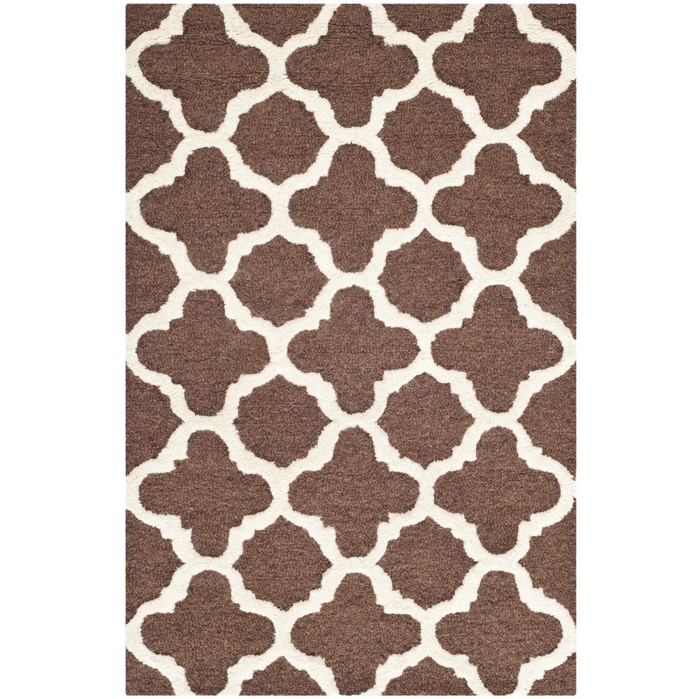 CAMBRIDGE, DARK BROWN / IVORY, 2' X 3', Area Rug, CAM130H-2