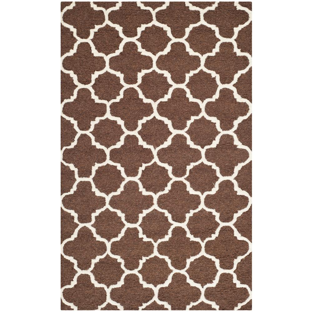 CAMBRIDGE, DARK BROWN / IVORY, 3' X 5', Area Rug, CAM130H-3