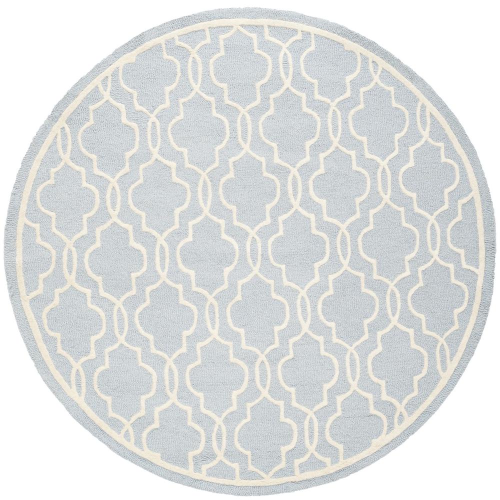 CAMBRIDGE, LIGHT BLUE / IVORY, 6' X 6' Round, Area Rug, CAM131A-6R