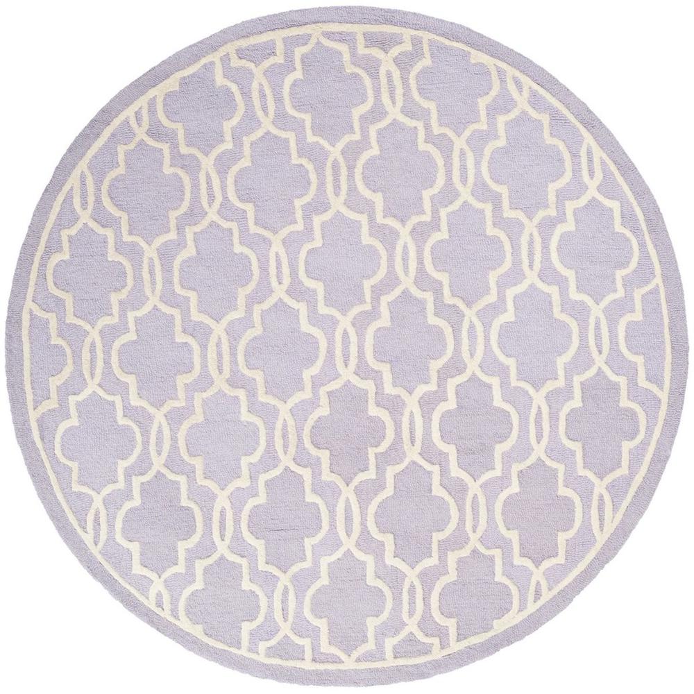 CAMBRIDGE, LAVANDER / IVORY, 6' X 6' Round, Area Rug, CAM131C-6R