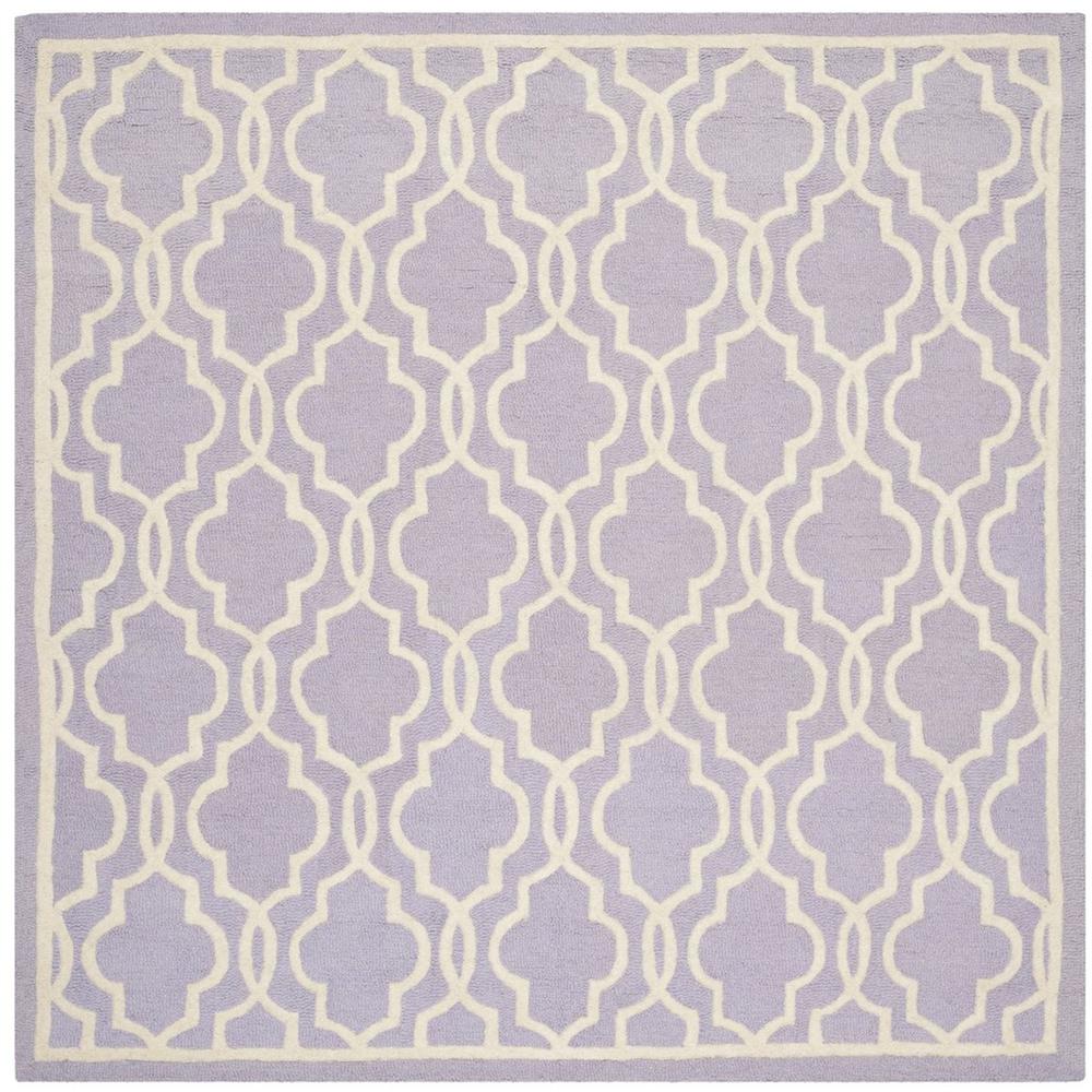 CAMBRIDGE, LAVANDER / IVORY, 6' X 6' Square, Area Rug, CAM131C-6SQ