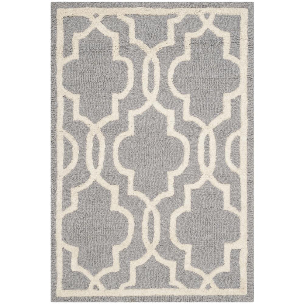 CAMBRIDGE, SILVER / IVORY, 2' X 3', Area Rug, CAM131D-2