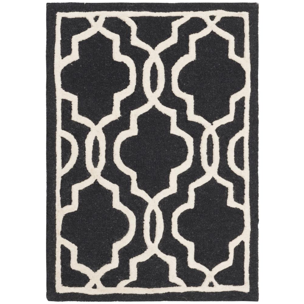 CAMBRIDGE, BLACK / IVORY, 2' X 3', Area Rug, CAM131E-2