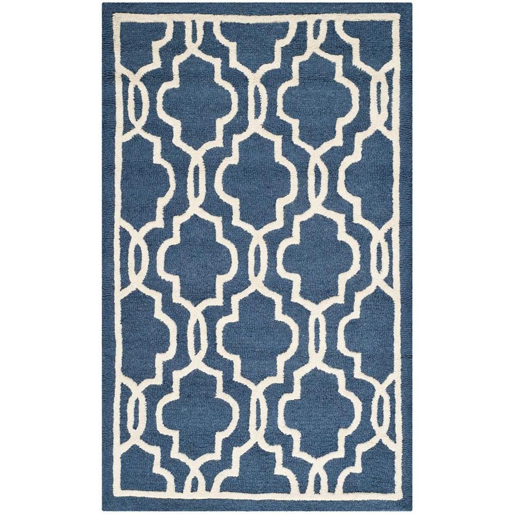 CAMBRIDGE, NAVY / IVORY, 2' X 3', Area Rug, CAM131G-2