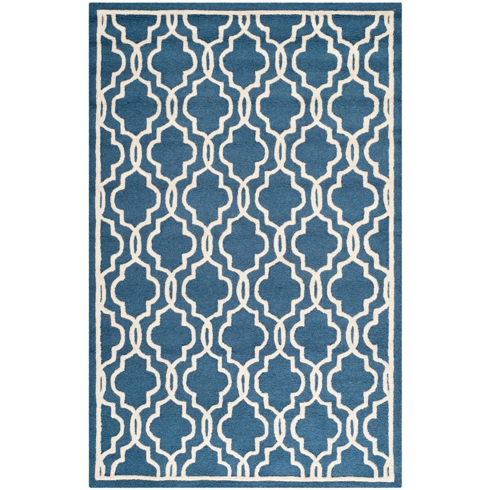 CAMBRIDGE, NAVY / IVORY, 5' X 8', Area Rug, CAM131G-5
