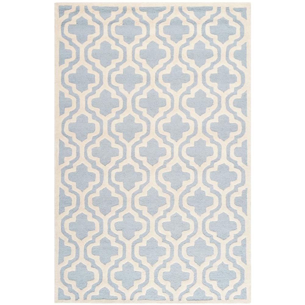 CAMBRIDGE, LIGHT BLUE / IVORY, 5' X 8', Area Rug, CAM132A-5