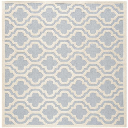 CAMBRIDGE, LIGHT BLUE / IVORY, 6' X 6' Square, Area Rug, CAM132A-6SQ
