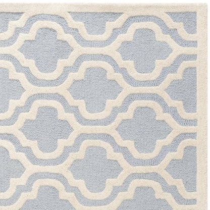 CAMBRIDGE, LIGHT BLUE / IVORY, 6' X 6' Square, Area Rug, CAM132A-6SQ