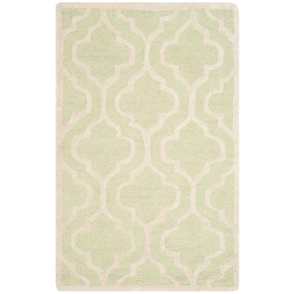 CAMBRIDGE, LIGHT GREEN / IVORY, 2'-6" X 4', Area Rug, CAM132B-24