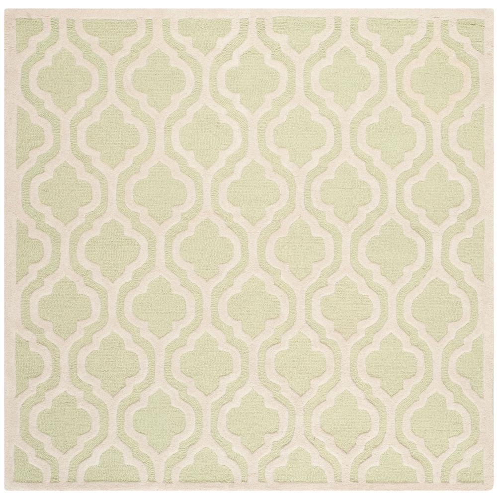 CAMBRIDGE, LIGHT GREEN / IVORY, 6' X 6' Square, Area Rug, CAM132B-6SQ