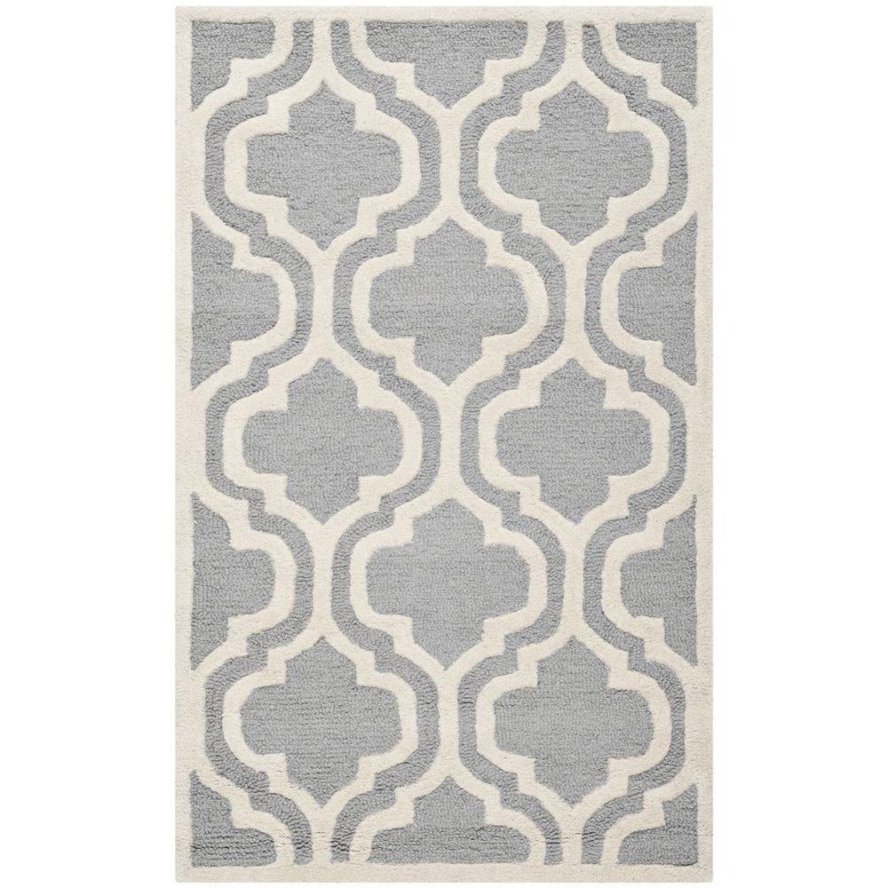 CAMBRIDGE, SILVER / IVORY, 2' X 3', Area Rug, CAM132D-2