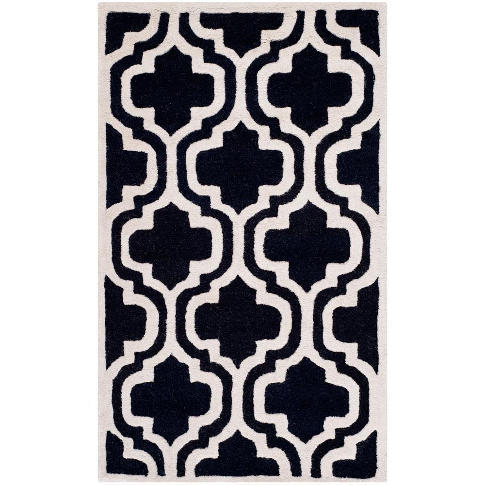 CAMBRIDGE, BLACK / IVORY, 2' X 3', Area Rug, CAM132E-2