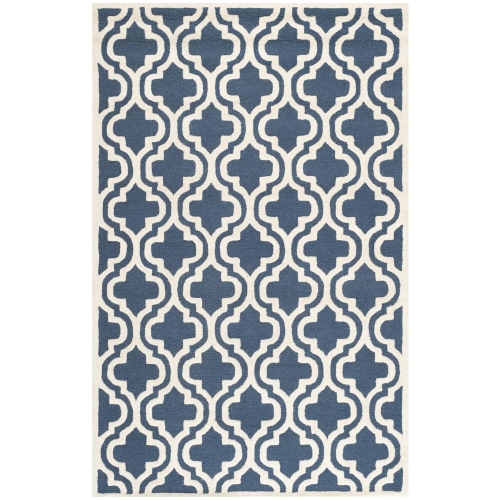 CAMBRIDGE, NAVY / IVORY, 5' X 8', Area Rug, CAM132G-5