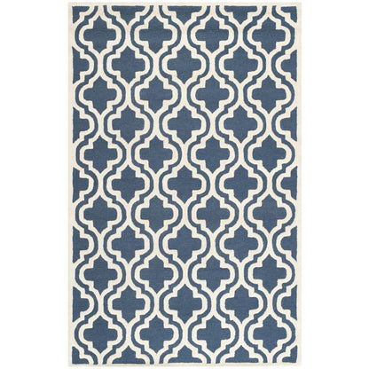 CAMBRIDGE, NAVY / IVORY, 5' X 8', Area Rug, CAM132G-5