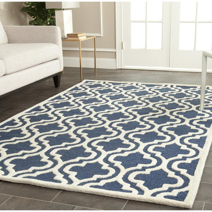 CAMBRIDGE, NAVY / IVORY, 5' X 8', Area Rug, CAM132G-5